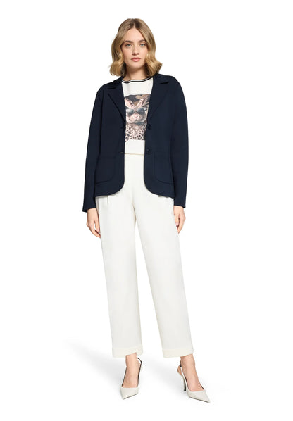 Betty Barclay Dark Sky Women Short Blazer with Patch Pockets SKU: 4715-1761_8345 Image 02