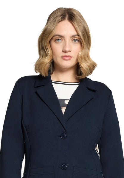 Betty Barclay Dark Sky Women Short Blazer with Patch Pockets SKU: 4715-1761_8345 Image 04