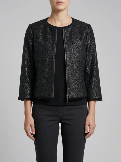 Betty Barclay Black Women Blazer Jacket Long 3/4 Sleeve SKU: 4720-1615_9045 Image 00