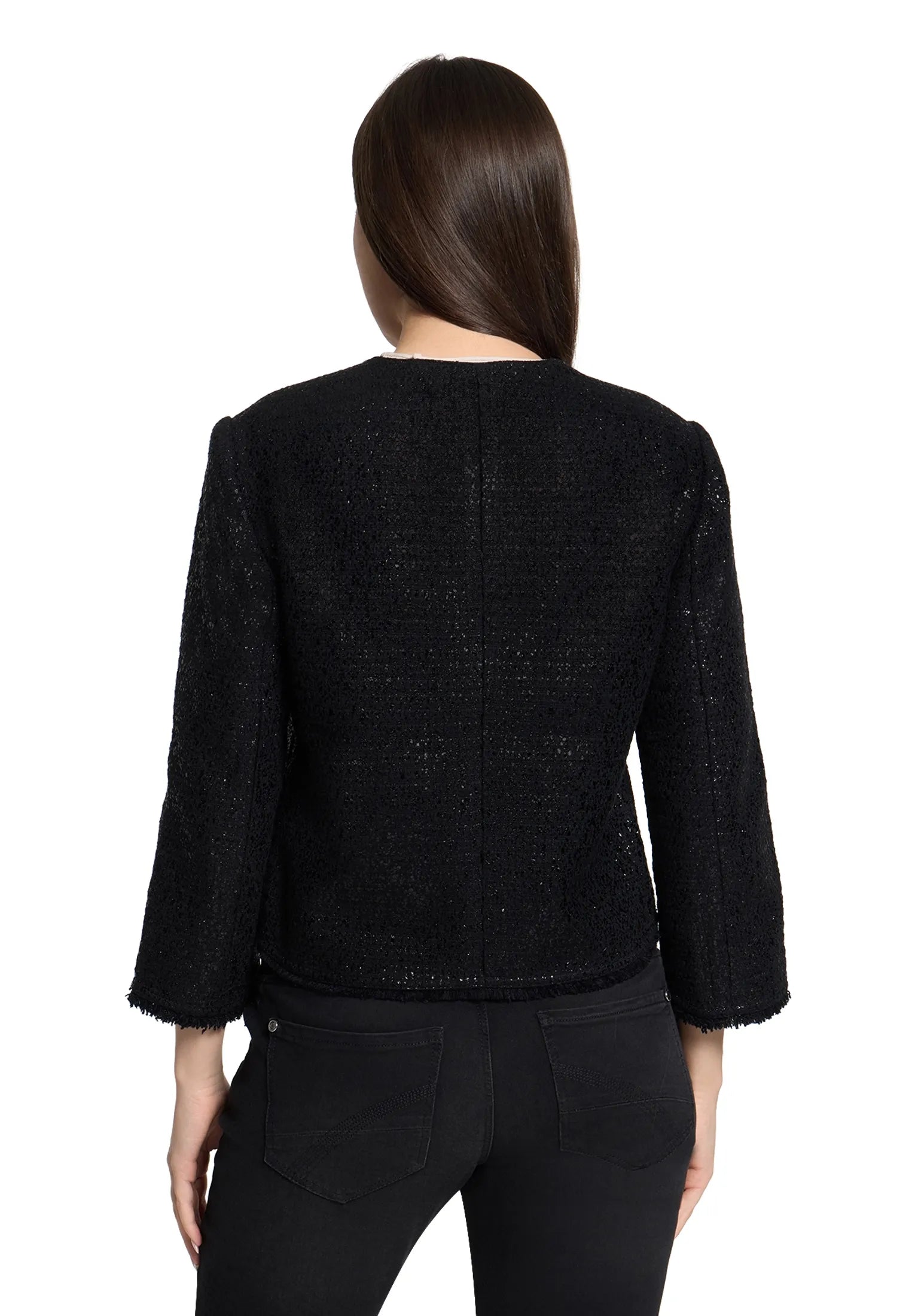 Betty Barclay Black Women Blazer Jacket Long 3/4 Sleeve SKU: 4720-1615_9045 Image 03
