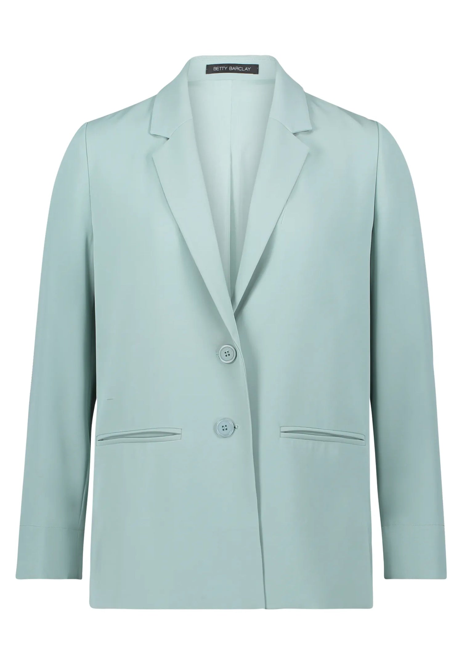 Betty Barclay Green Women Long Blazer with Lapel Collar SKU: 4724-1840_8270 Image 01