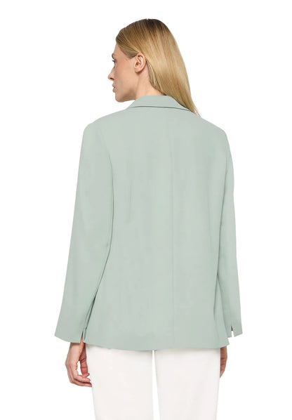 Betty Barclay Green Women Long Blazer with Lapel Collar SKU: 4724-1840_8270 Image 04