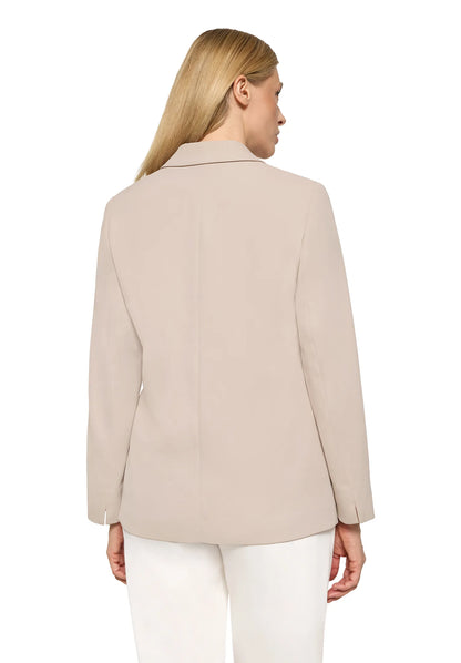 Betty Barclay Light Beige Women Long Blazer with Lapel Collar SKU: 4724-1840_9106 Image 04