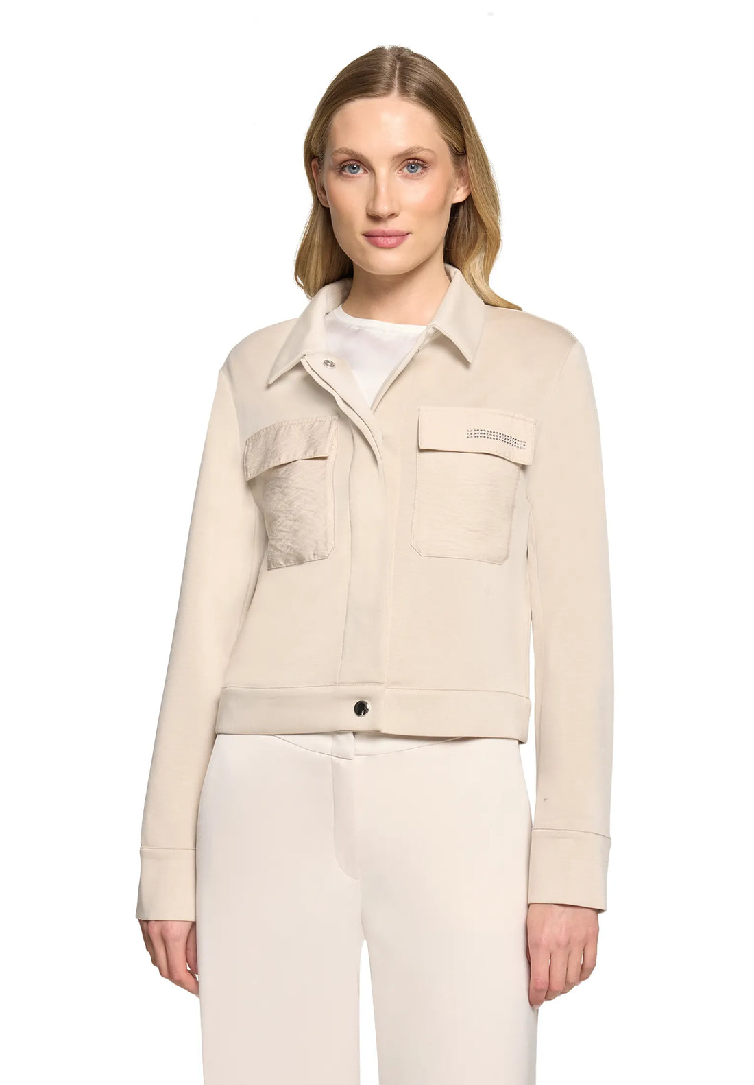 Betty Barclay Light Beige Women Blazer Jacket Short 1/1 Sleeve SKU: 4734-1837_9106 Image 01