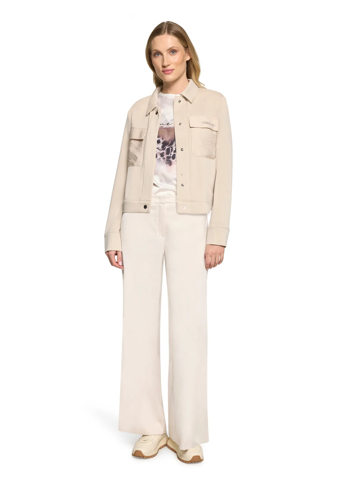 Betty Barclay Light Beige Women Blazer Jacket Short 1/1 Sleeve SKU: 4734-1837_9106 Image 02