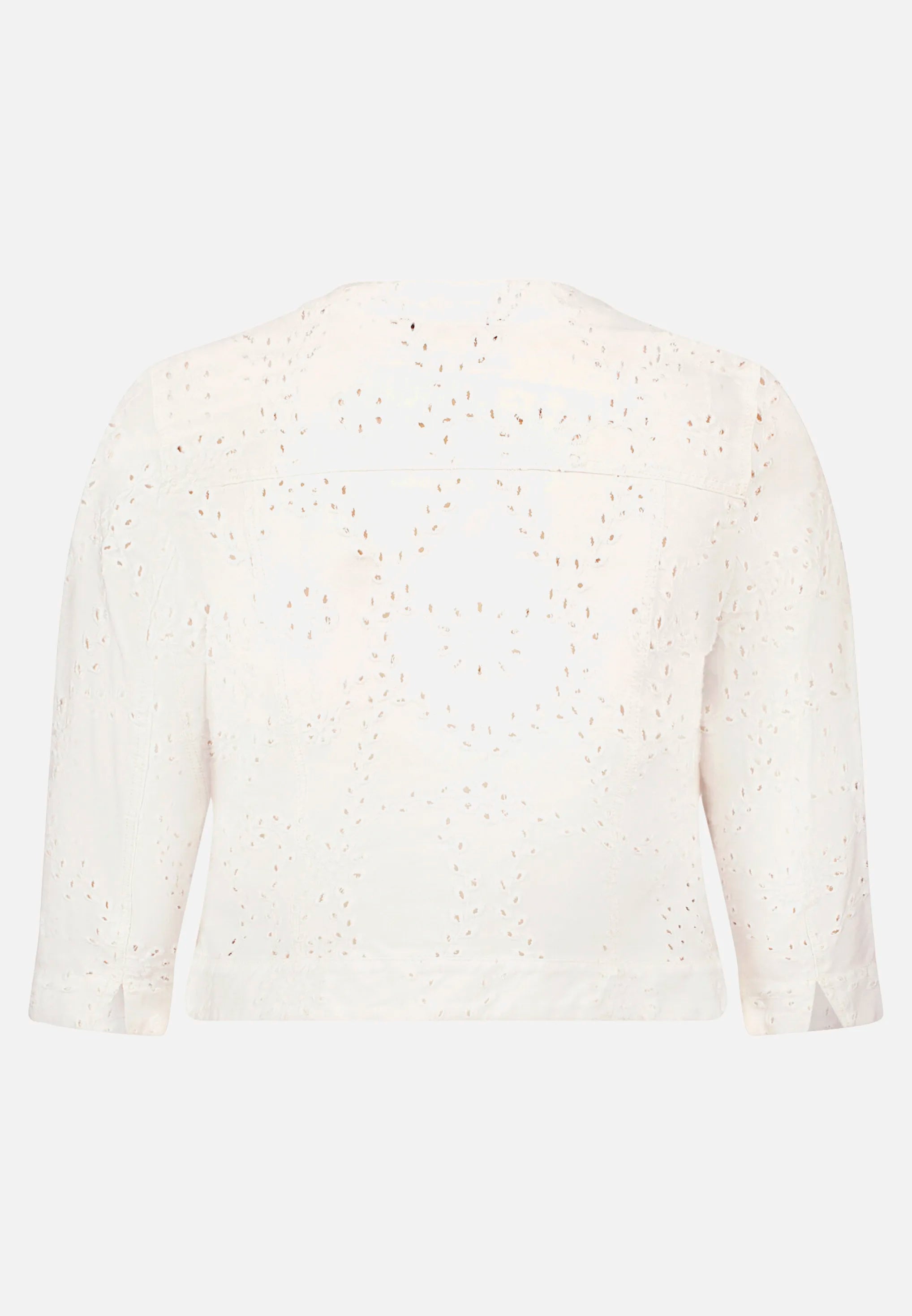 Betty Barclay Offwhite Women Denim Jacket with 3/4 Sleeves SKU: 4747-1942_1014 Image 05