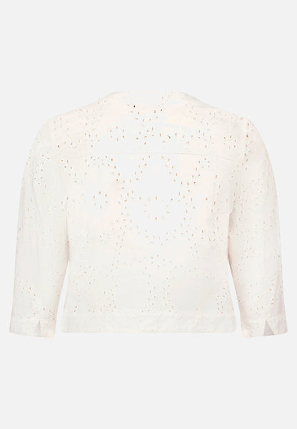 Betty Barclay Offwhite Women Denim Jacket with 3/4 Sleeves SKU: 4747-1942_1014 Image 05