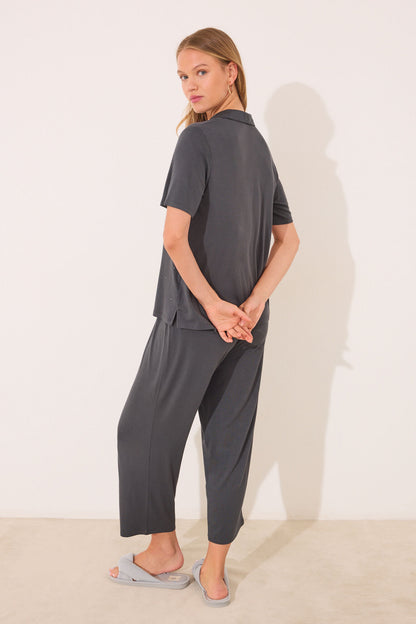 Women Secret_Gray Viscose Capri Classic Pyjamas_4752520_40_05