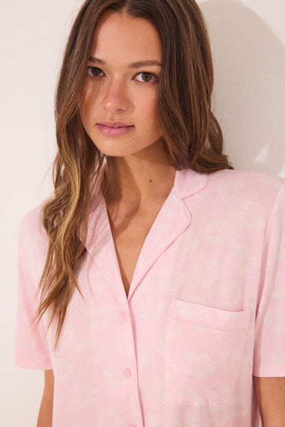 Women Secret_Pink Capri Viscose Classic Pyjamas_4752521_70_03