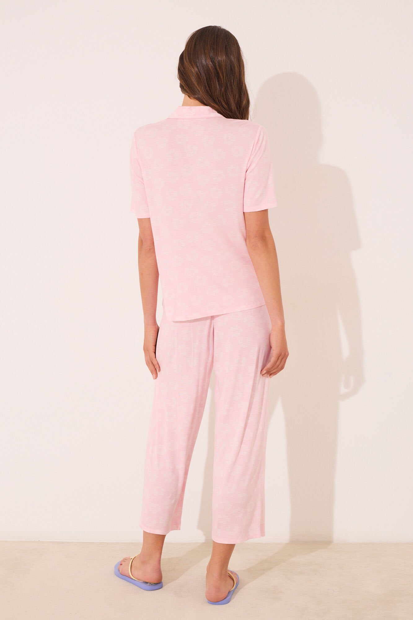 Women Secret_Pink Capri Viscose Classic Pyjamas_4752521_70_05