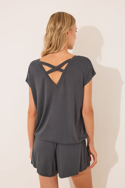 Women Secret_Grey Glitter Viscose Short Pyjamas_4752527_40_05