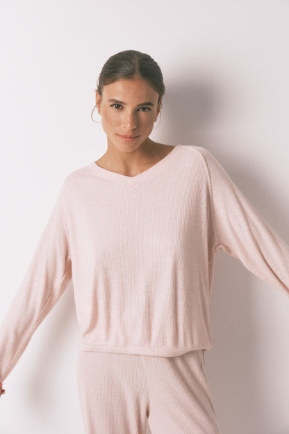 Women Secret_Purple/Lilac_Long Lilac Brushed Ribbed Pajamas_4752528_78_03