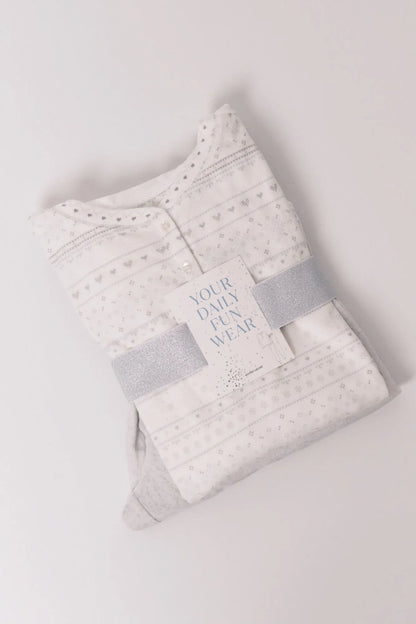 Women Secret_White Print_Soft Grey Fleece Long Pyjamas with Border Print_4752548_97_06