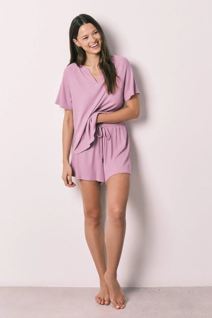 Women Secret Pink Women Pink Waffle Short Pyjamas SKU: 4753107_72 Image 03