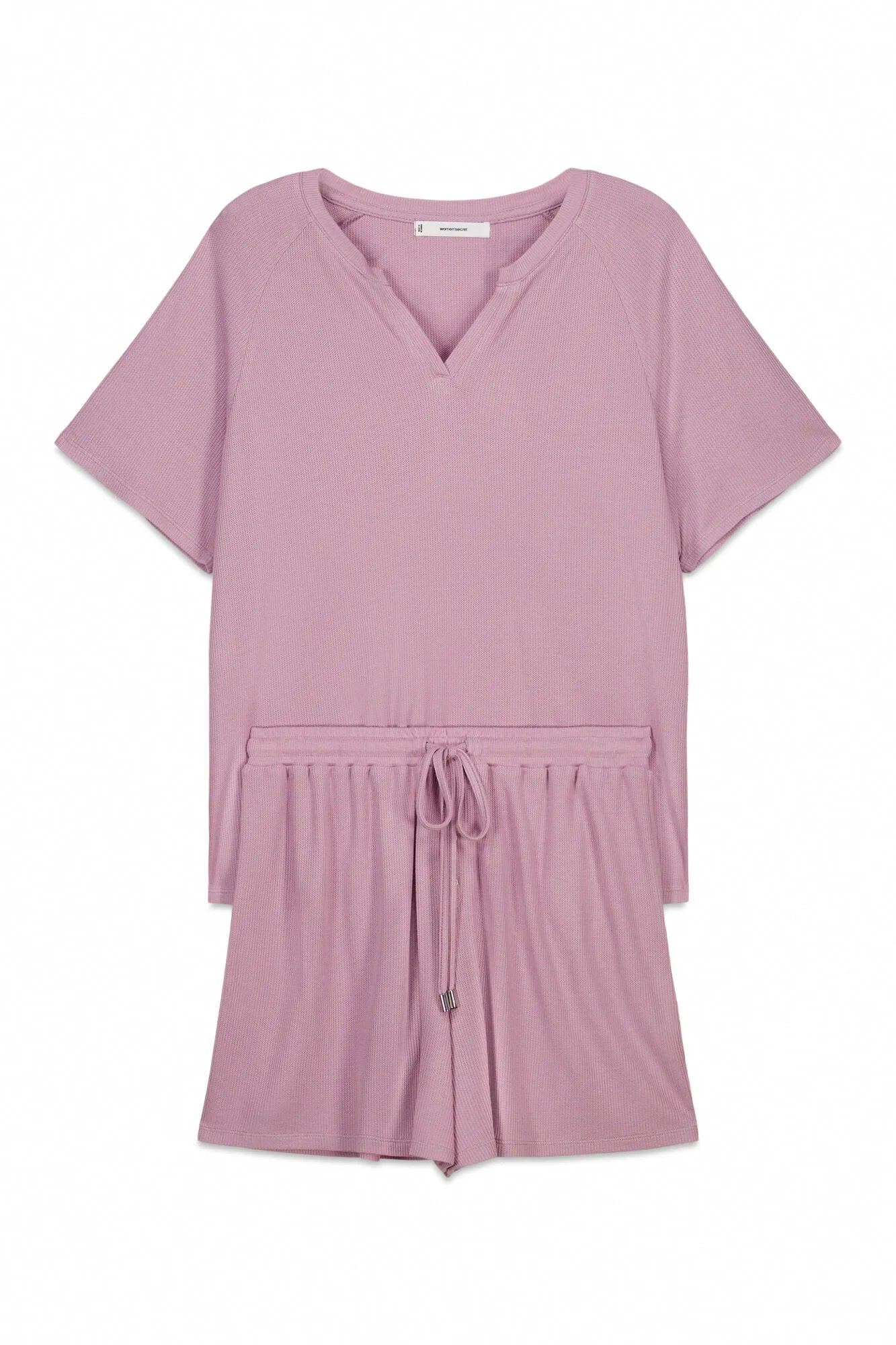 Women Secret Pink Women Pink Waffle Short Pyjamas SKU: 4753107_72 Image 08