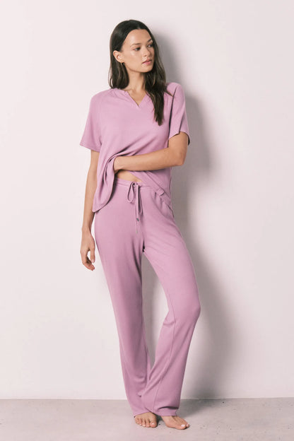 Women Secret Pink Women Pink Waffle Texture Capri Pyjamas SKU: 4753109_72 Image 03