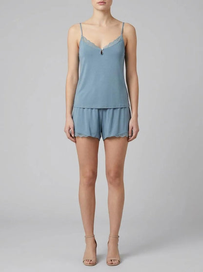 Women Secret Medium Blue Women Blue Viscose Soft Touch Short Pyjamas SKU: 4753110_15 Image 00