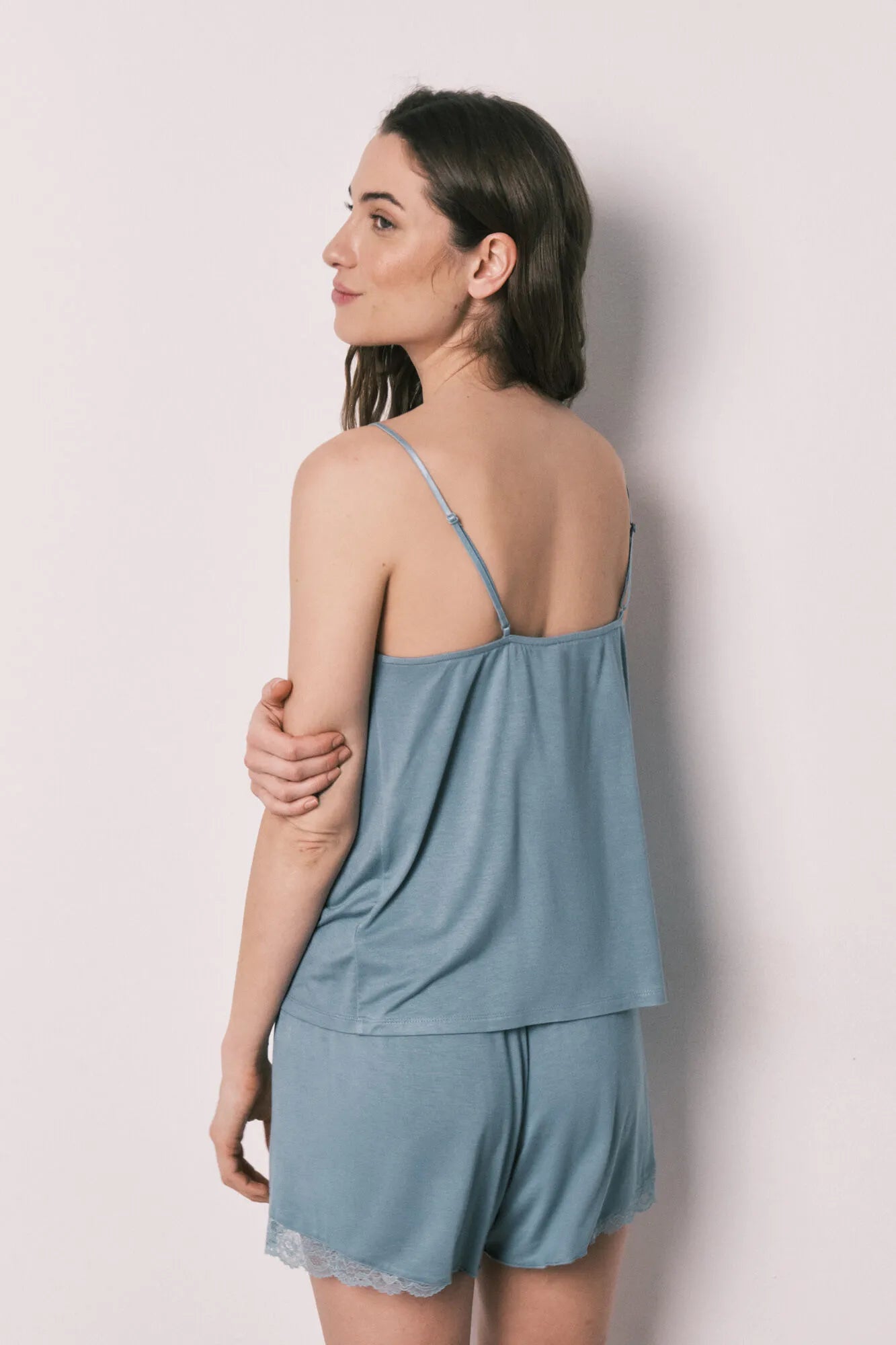 Women Secret Medium Blue Women Blue Viscose Soft Touch Short Pyjamas SKU: 4753110_15 Image 04