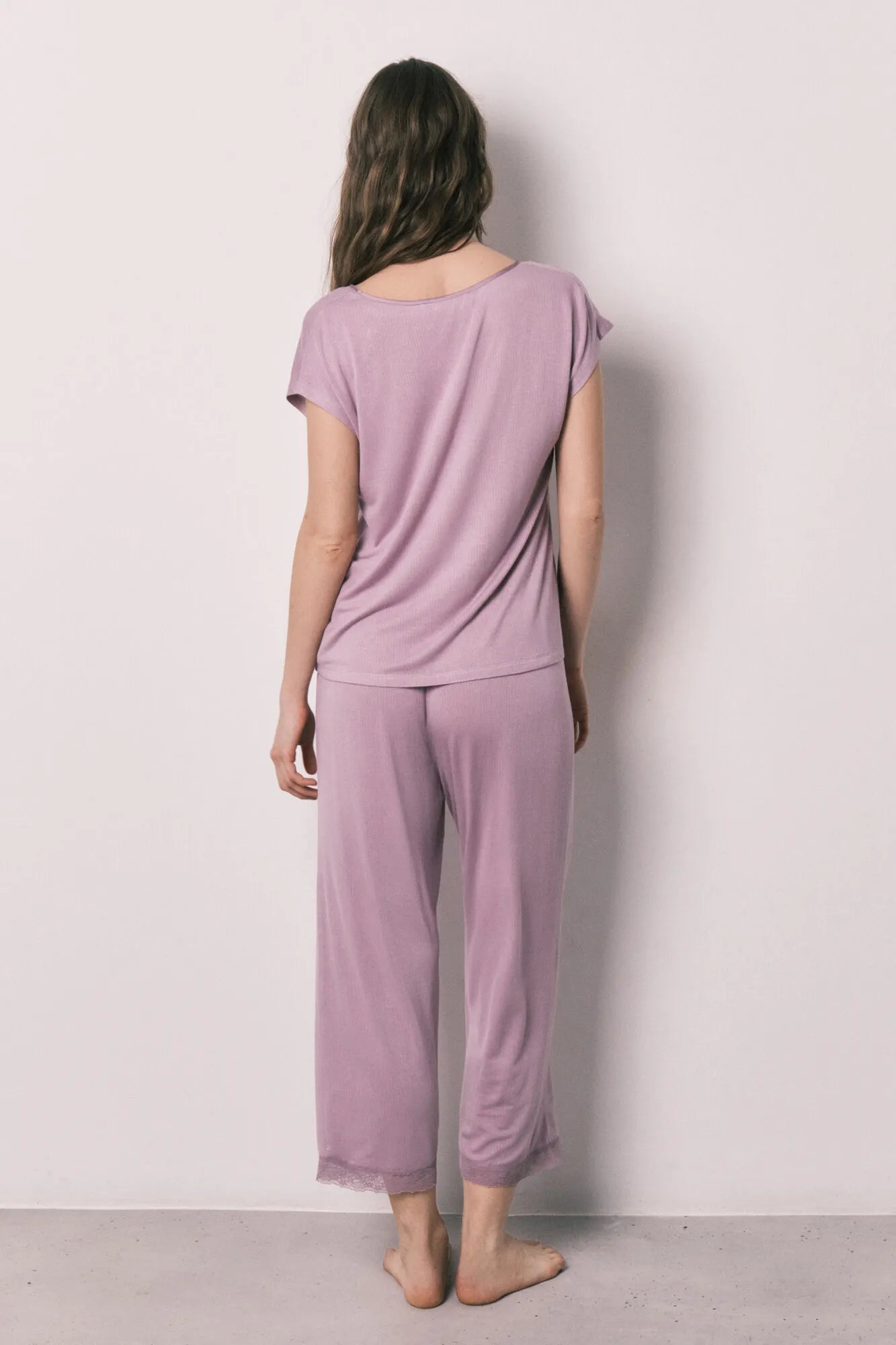 Women Secret Pink Women Pink Viscose Soft Touch Capri Pyjamas SKU: 4753111_73 Image 04