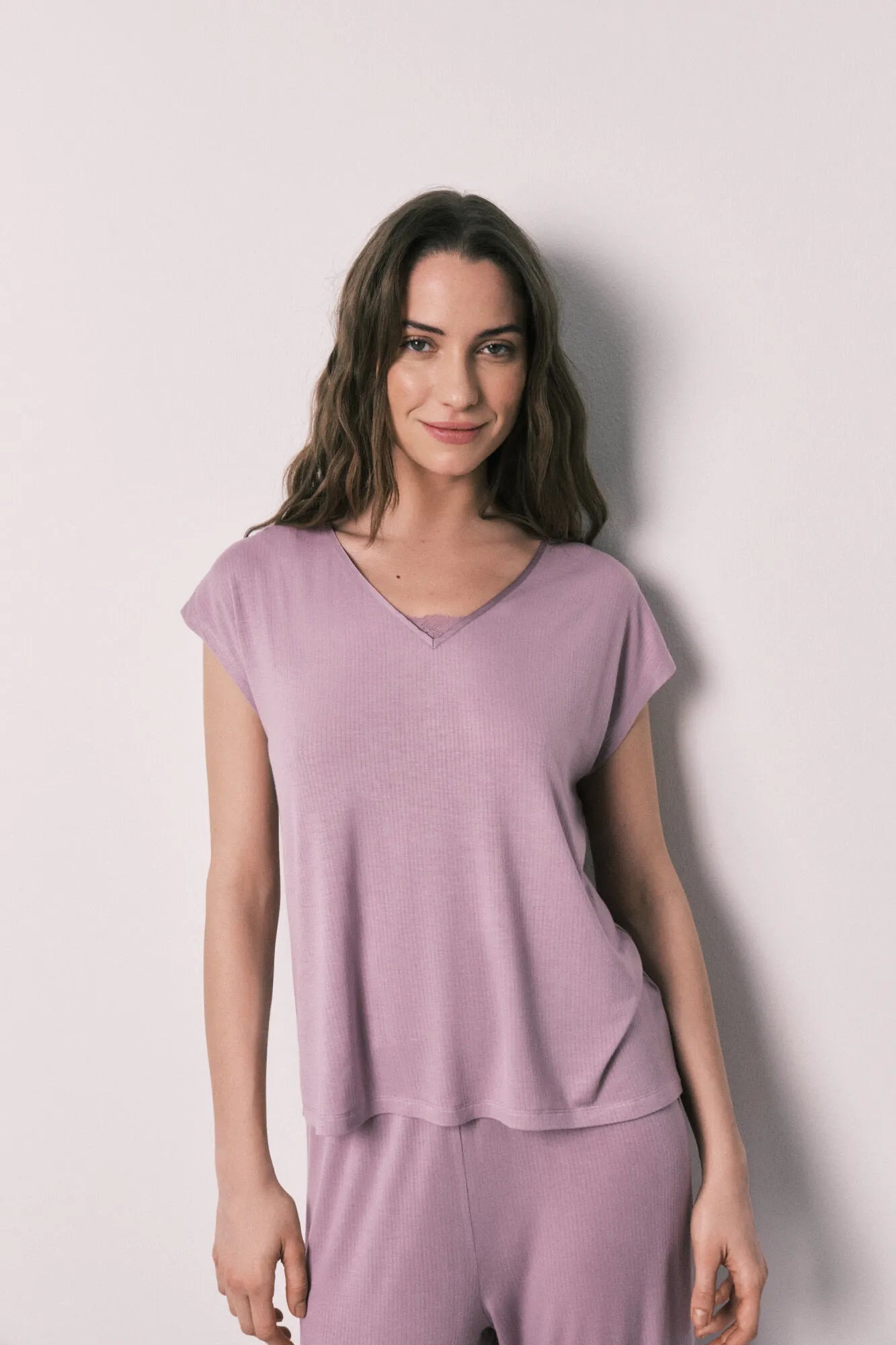 Women Secret Pink Women Pink Viscose Soft Touch Capri Pyjamas SKU: 4753111_73 Image 06