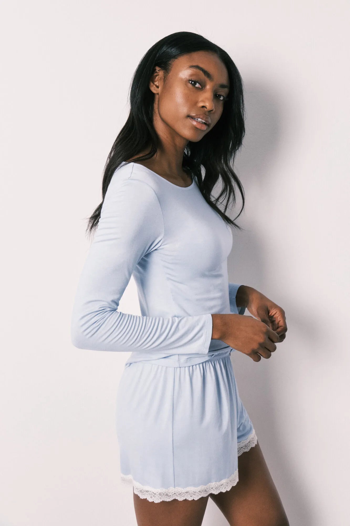 Women Secret_Medium Blue_Blue Viscose Soft Touch Short Pyjamas_4753113_12_01