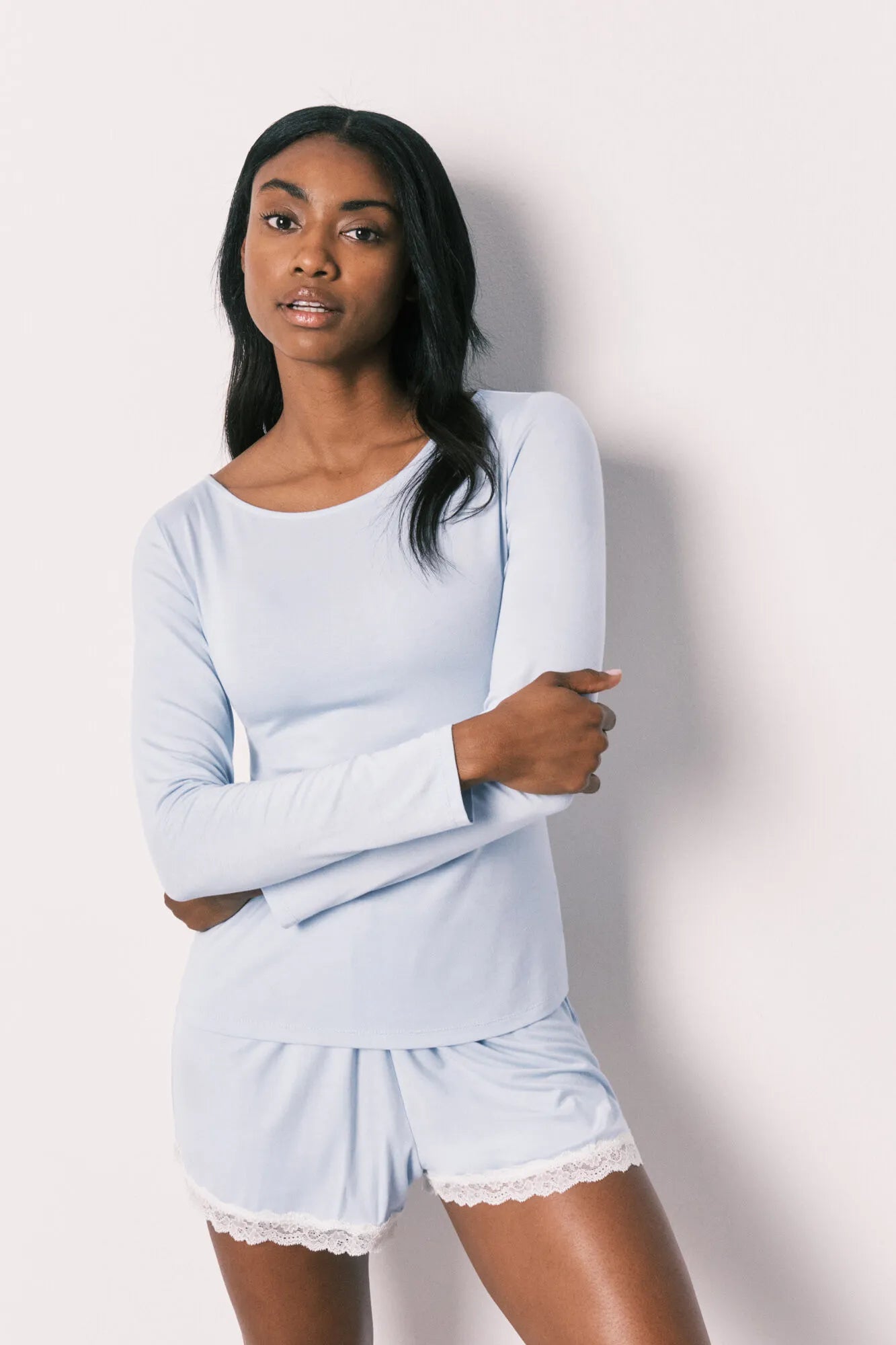 Women Secret_Medium Blue_Blue Viscose Soft Touch Short Pyjamas_4753113_12_06