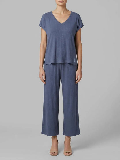 Women Secret Medium Blue Women Blue Soft Viscose Capri Pyjamas SKU: 4753115_15 Image 00
