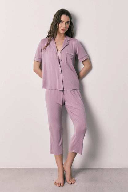 Women Secret Pink Women Pink Soft Touch Classic Capri Pyjamas SKU: 4753117_73 Image 02
