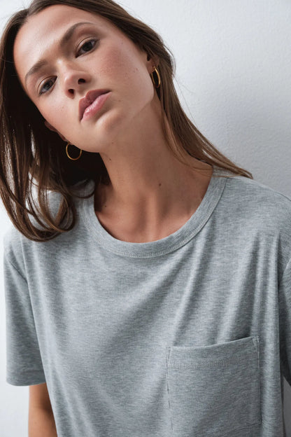Women Secret Medium Grey Women Grey Long Pyjamas T-Shirt Leggings SKU: 4754187_46 Image 04