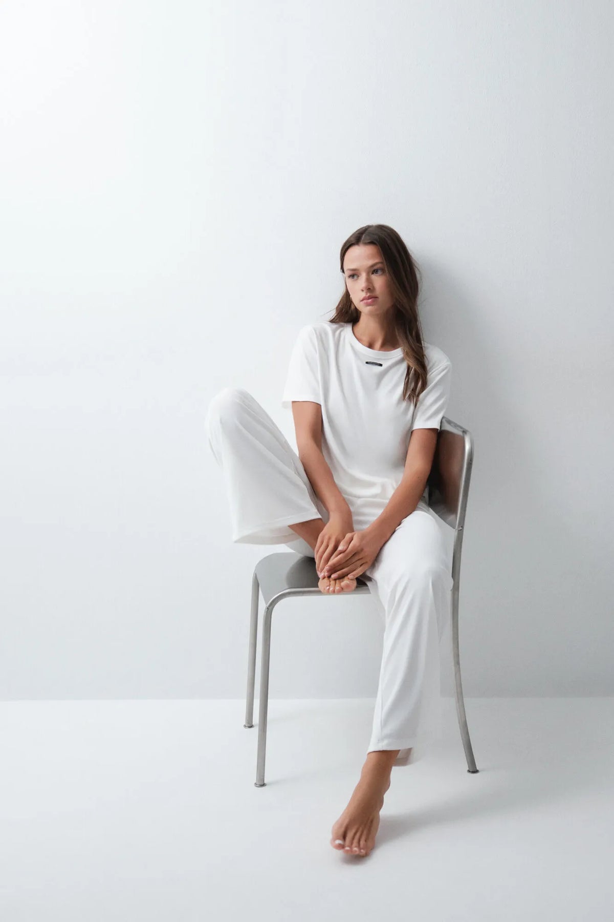 Women Secret Ivory Women White Lounge Long Pyjamas SKU: 4754188_96 Image 02