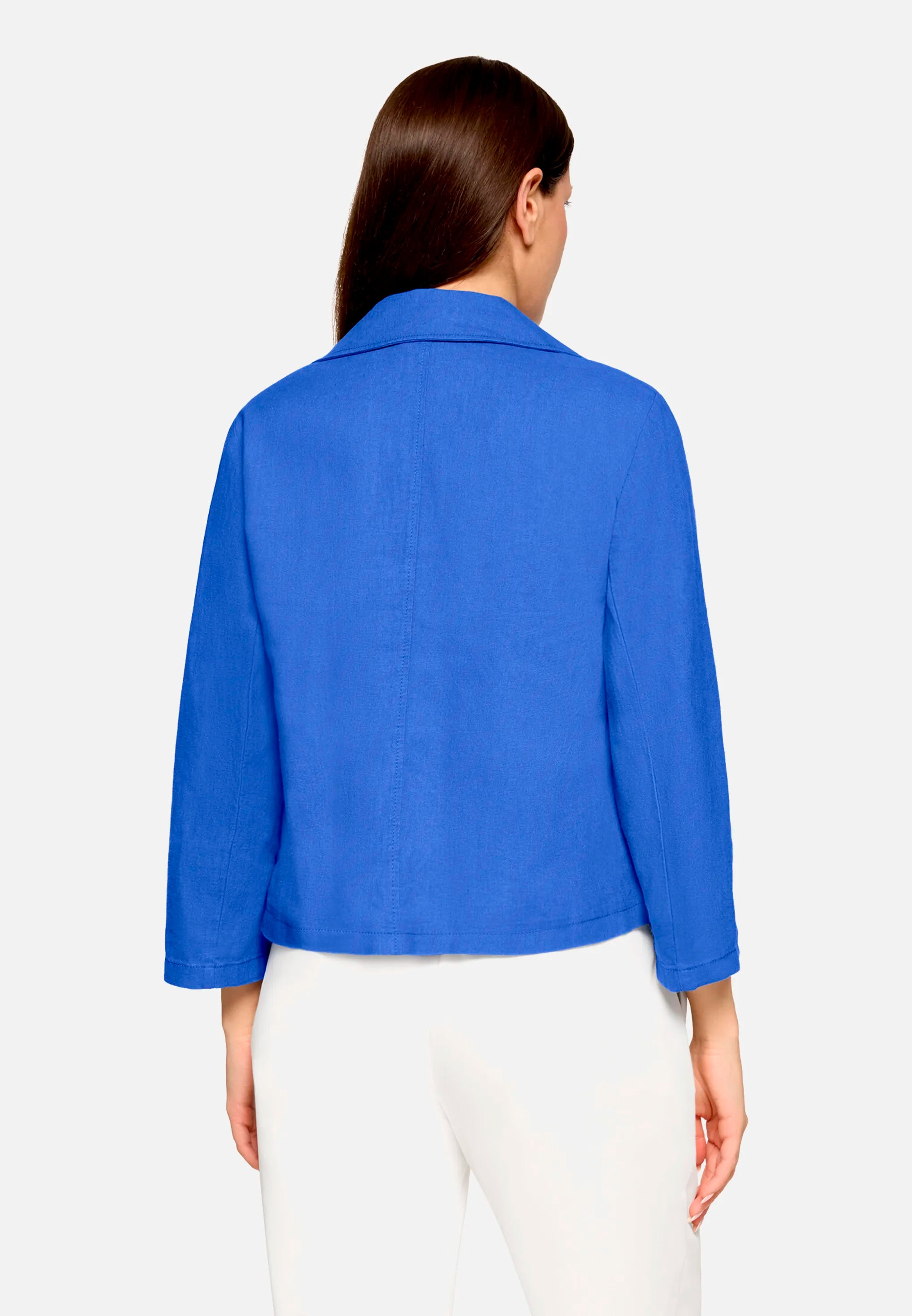 Betty Barclay Adria Blue Women Summer Blazer with 3/4 Sleeves SKU: 4755-1340_8327 Image 03