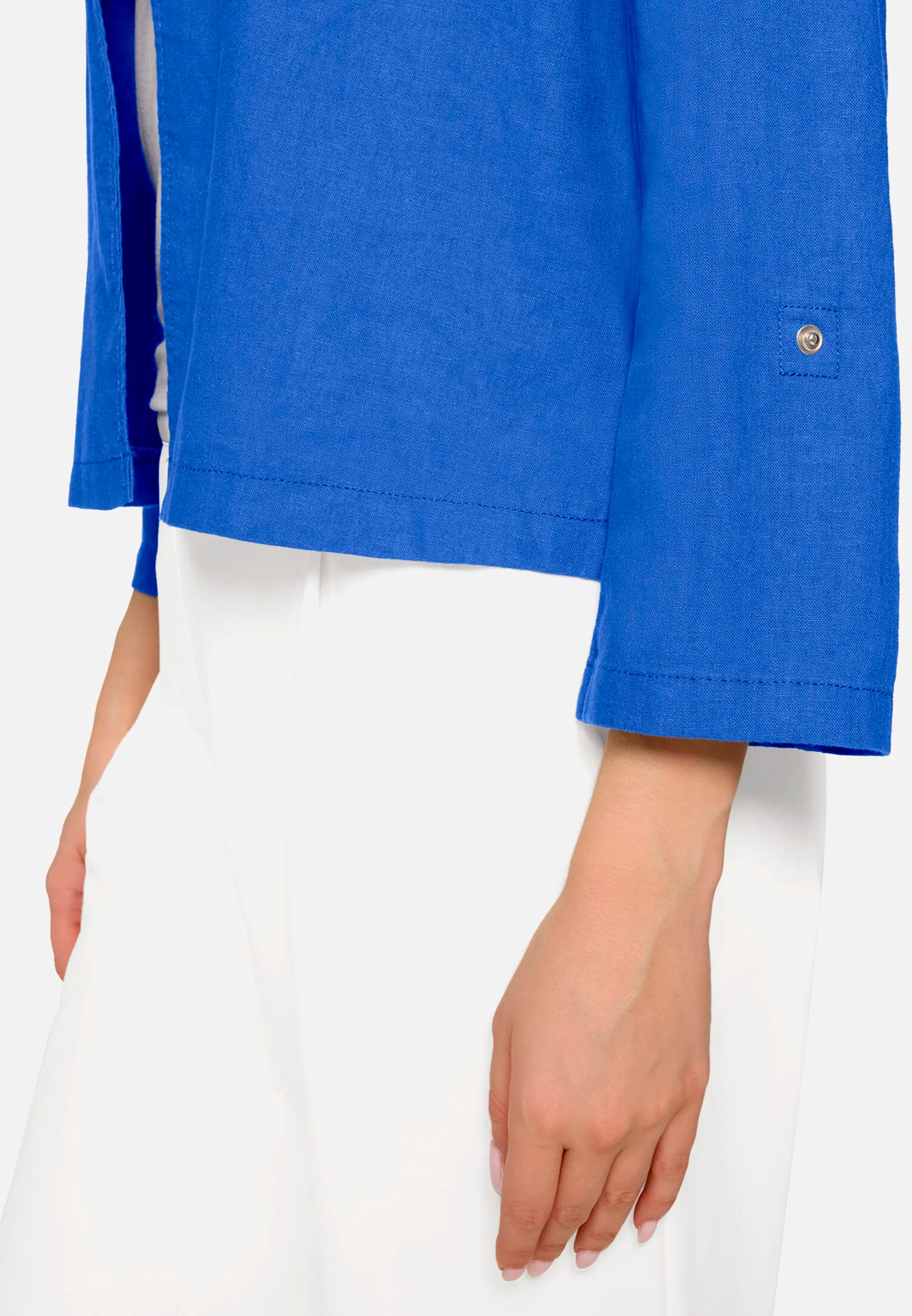 Betty Barclay Adria Blue Women Summer Blazer with 3/4 Sleeves SKU: 4755-1340_8327 Image 06