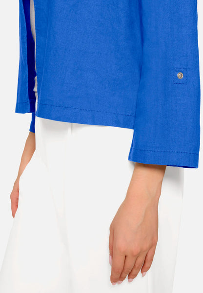 Betty Barclay Adria Blue Women Summer Blazer with 3/4 Sleeves SKU: 4755-1340_8327 Image 06