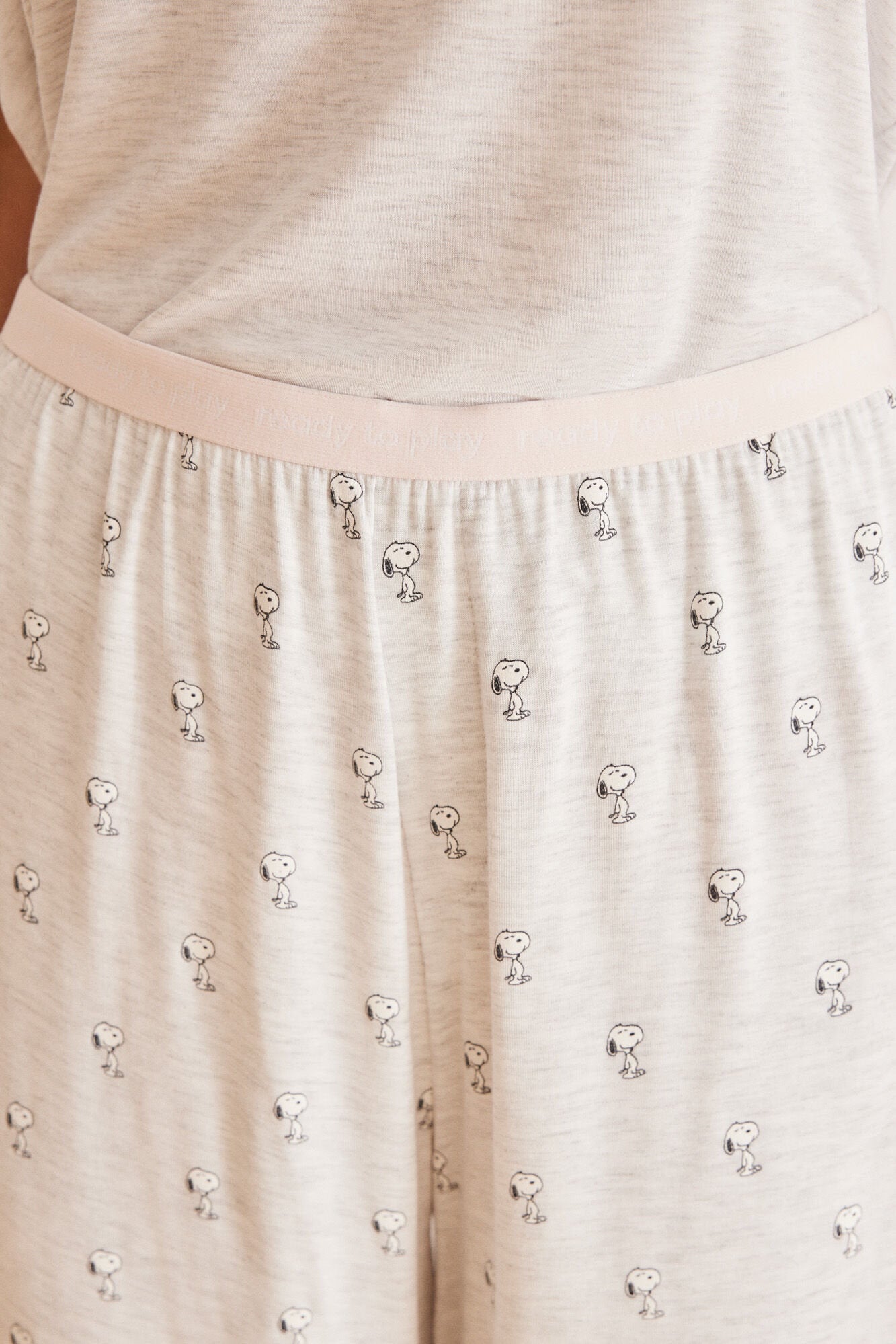 Pajama Capri Soft Touch Gray Snoopy_04