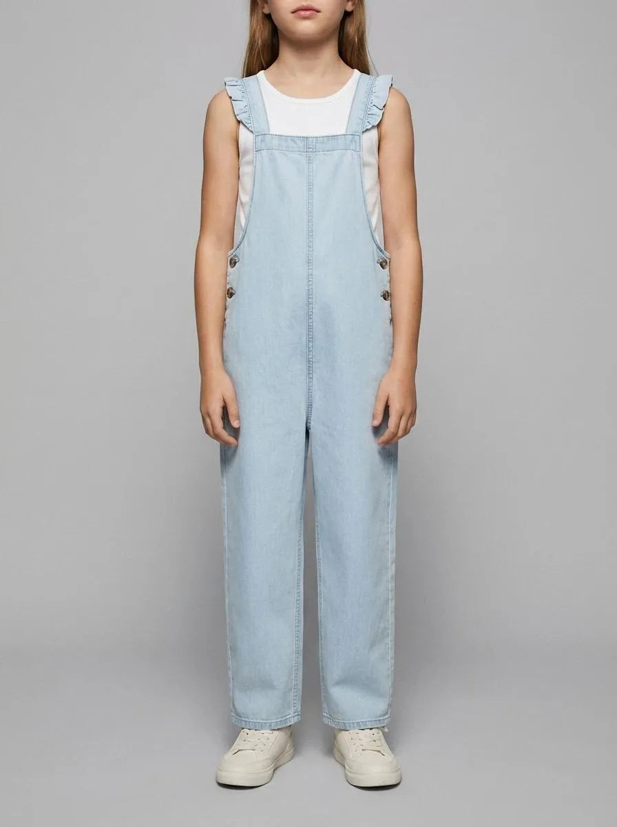 Springfield Blue Girls Denim Lightweight Dungarees SKU: 4763002_16 Image 00