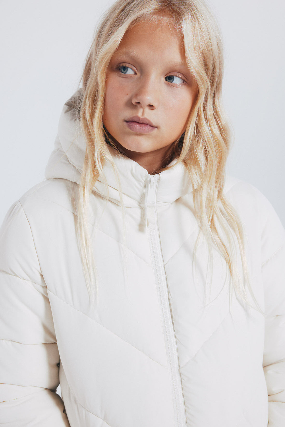 Springfield_Light_Brown_Long Down Coat For Girls_4782007_32_02