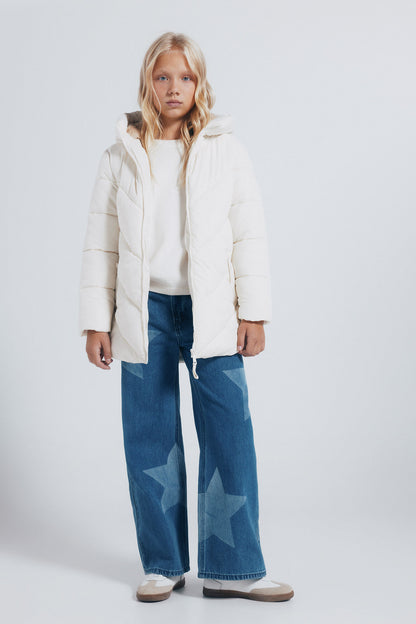 Springfield_Light_Brown_Long Down Coat For Girls_4782007_32_05