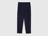 Benetton Dark Blue Women Regular Fit Trousers with Crease SKU: 47CKDF0AZ_016 Image 01