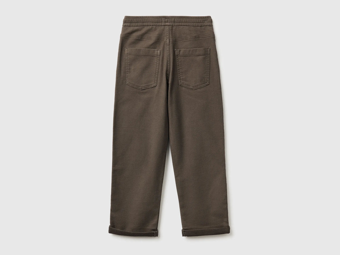 Benetton_Brown_Joggers with Cotton Blend with Drawstring_47K0CF03T_26H_02