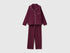 Benetton Burgundy Women 100% Cotton Long Open Pajamas SKU: 47QP3P015_901 Image 01