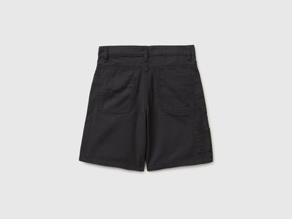 Benetton Dark gray Boys Lightweight Bermuda Shorts with Pockets SKU: 47RGC902U_19E Image 02