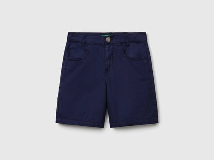 Benetton Dark blue Boys Lightweight Bermuda Shorts with Pockets SKU: 47RGC902U_252 Image 01