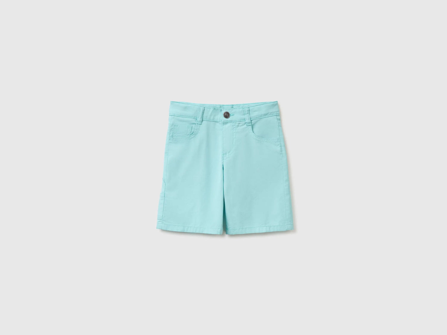 Benetton Blue Boys Lightweight Bermuda Shorts with Pockets SKU: 47RGG901Y_3L7 Image 01
