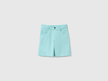 Benetton Blue Boys Lightweight Bermuda Shorts with Pockets SKU: 47RGG901Y_3L7 Image 01
