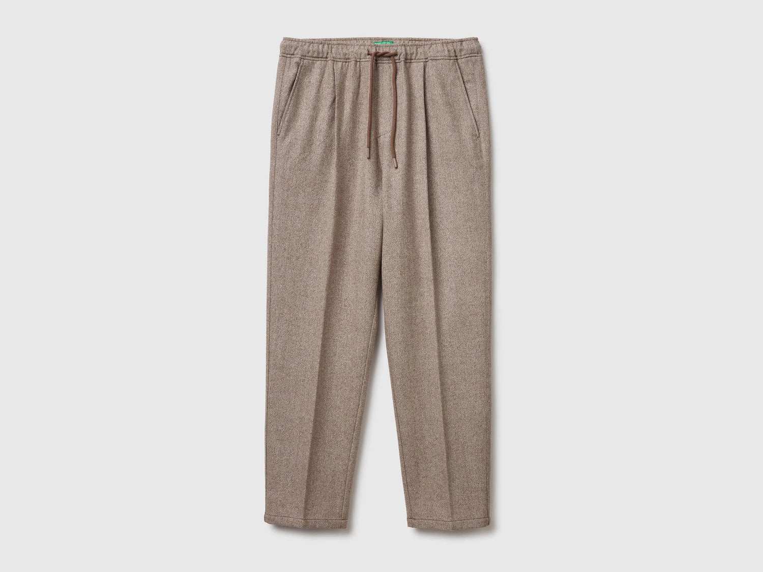 Benetton_Brown_Flannel Joggers_47WUUF05V_901_05