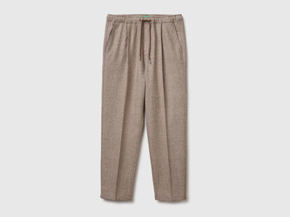 Benetton_Brown_Flannel Joggers_47WUUF05V_901_05