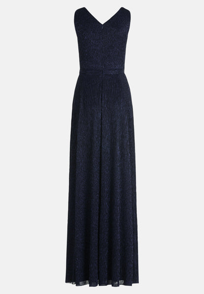Vera Mont_Blue/Black_Evening Dress with Pleats_4819-4669_8890_05