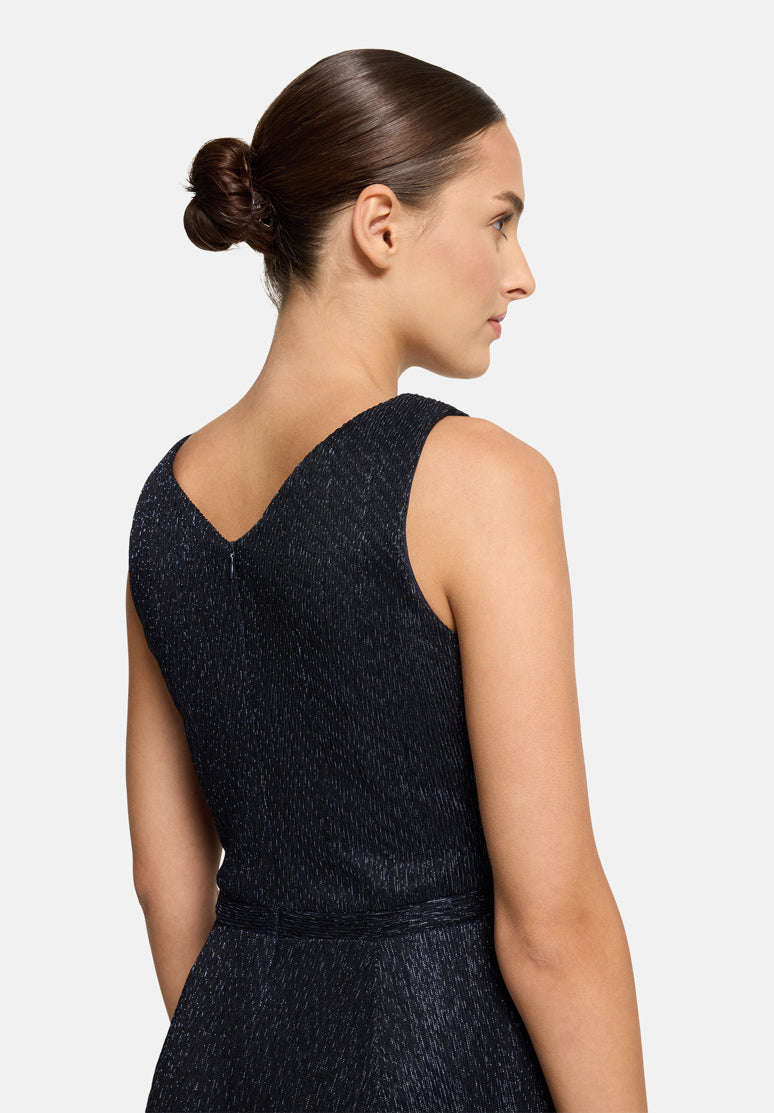 Vera Mont_Blue/Black_Evening Dress with Pleats_4819-4669_8890_06