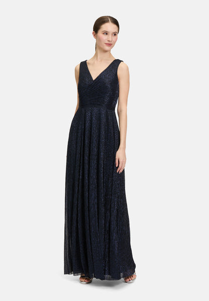 Vera Mont_Blue/Black_Evening Dress with Pleats_4819-4669_8890_07