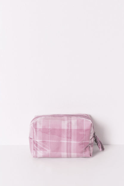 Women Secret_Pink_Medium Pink Checkered Print Vanity Case_4842005_73_04